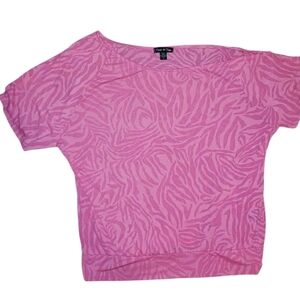 Torrid Callie Zebra Burnout Slouchy Twist Tee Shirt